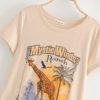 Boho chic animal print Short sleeve Cotton T-Shirt - Image 8