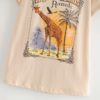 Boho chic animal print Short sleeve Cotton T-Shirt - Image 9