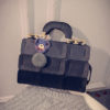 Boston Bag with Fur and Crown Dangle - Image 9
