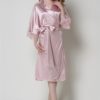 Sexy Lace Floral Bathrobe Toweled Pajamas - Image 4