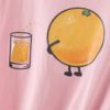 Cartoon Orange Print Short Sleeve Daily Casual T-shirt - Image 7