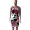 Cartoon Print Streetwear Sweet Sexy Mini Dress - Image 5