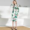 Casual Bow tie Floral Print Midi Skirt Suit - Image 3