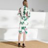 Casual Bow tie Floral Print Midi Skirt Suit - Image 4