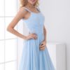 Chiffon Bridesmaid Dress Short Sleeveless Wedding Party Dress Ruched Prom Dress - Image 5