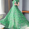 Chiffon Floral V Neck Long Maxi Dresses - Image 6