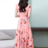 Chiffon Jewel Neck Swing Floral Maxi Dress - Image 4