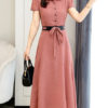 Chiffon Short Sleeves Maxi Dresses - Image 4
