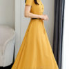 Chiffon Short Sleeves Maxi Dresses - Image 5