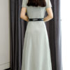 Chiffon Short Sleeves Maxi Dresses - Image 6
