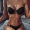 Clear Acrylic Strap Two Piece Bikini Cut Swimsuit - Image 2
