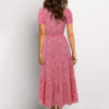 Ditsy Floral Short Sleeves Jewel Neck Maxi Dresses - Image 3
