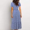 Ditsy Floral Short Sleeves Jewel Neck Maxi Dresses - Image 5
