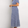 Ditsy Floral Short Sleeves Jewel Neck Maxi Dresses - Image 6