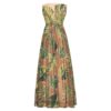 Elegant High Waist Banana Leaf Print Tank Maxi Dress - Image 2