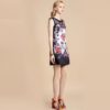 Fashion Designer Floral Print Beading Mini Dress - Image 5