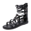 Flat Chic Lace Up Flat Sandals - Image 2
