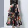 Floral Half Sleeves Lace Long Beach Maxi Dresses