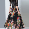 Floral Half Sleeves Lace Long Beach Maxi Dresses - Image 3