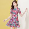 Floral Print Hem Ruffles Beach Mini Dress - Image 2