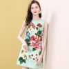 Floral Print Sequin Elegant Fashion Designer Mini Dress