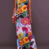 Floral Print Strapless Stretchy Sexy Maxi Dresses - Image 2