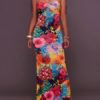 Floral Print Strapless Stretchy Sexy Maxi Dresses - Image 3