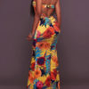 Floral Print Strapless Stretchy Sexy Maxi Dresses - Image 5