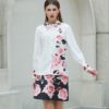 Fashion Designer Floral-Print Shirt+Beaded Elegant Skirt set - Image 4