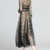 Flower Embroidered Long Tulle Maxi Dress - Image 4
