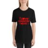 I Love Country music Unisex Short Sleeve T-shirt
