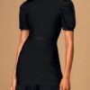 Jewel Neck Cotton Blend Beach Dress