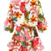 Jewel Neck Floral Print Frill Sundress - Image 6