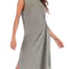 Jewel Neck Knotted Sleeveless Beach Dress - Image 3