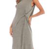 Jewel Neck Knotted Sleeveless Beach Dress - Image 4