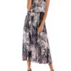 Jewel Neck Sleeveless Printed Beach Dress - Image 2