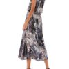 Jewel Neck Sleeveless Printed Beach Dress - Image 4