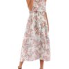Jewel Neck Sleeveless Printed Beach Dress - Image 6