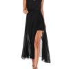 Jewel Neck Split Beach Dress - Image 5