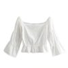 Long Sleeve Slash Neck Bohemian Blouse Shirts - Image 2