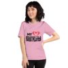 My Heart belongs to bass player Unisex Short Sleeve T-shirt - Image 2