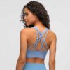 Naked-feel Fabric Anti-sweat Pro Training Yoga Fitness Bras - Image 5