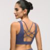 Naked-feel Fabric Plain Bodybuilding Sports Bras - Image 4