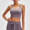 Naked-feel Padded Athletic Running Fitness Sport Crop Tops