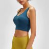 Naked-feel Padded Athletic Running Fitness Sport Crop Tops - Image 4