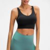 Naked-feel Padded Athletic Running Fitness Sport Crop Tops - Image 3