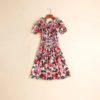 Off The Shoulder Elastic Waist Floral Print Elegant Mini Dress - Image 7