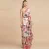 Off shoulder Floral Print Loose Maxi Dress - Image 5