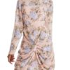 Printed Pleated Irregular Short Beach Dress - Image 6