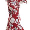 Printed Polyester Lace Up Beach Dress - Image 2